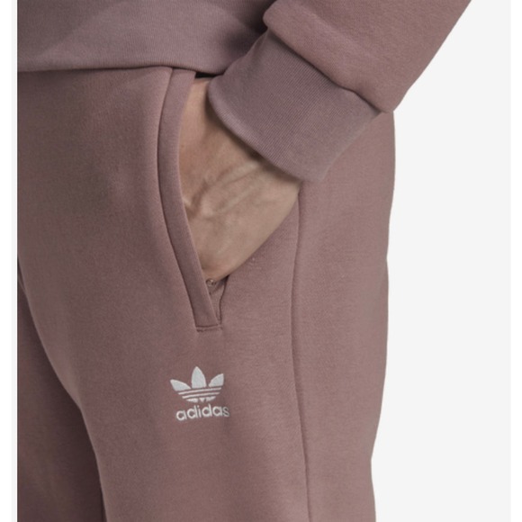 adidas Mens Originals Essentials Fleece Trefoil Pants In Wonder Oxide large NWT - Picture 3 of 6